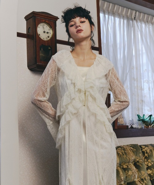 ANDRESD ドレス ラッフルレースガウンレイヤードドレス / ruffle lace