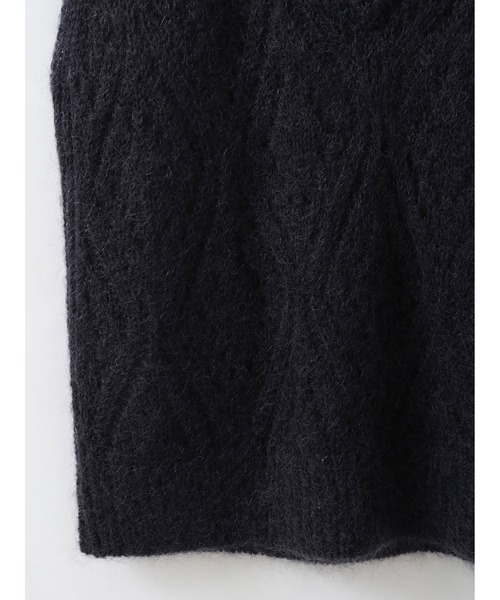 「enchainement」 ノースリーブニット フリー ライトグレー レディース_画像2