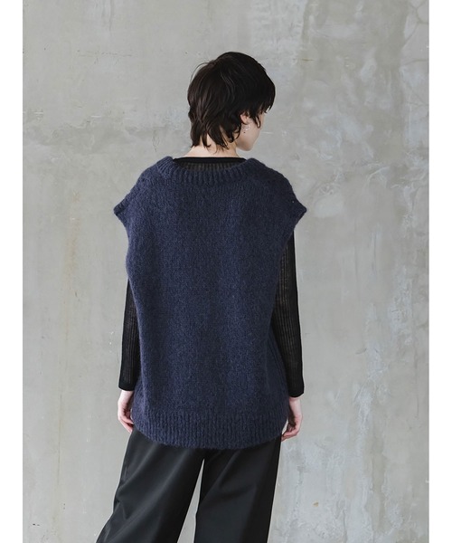 「enchainement」 ノースリーブニット フリー ライトグレー レディース_画像6