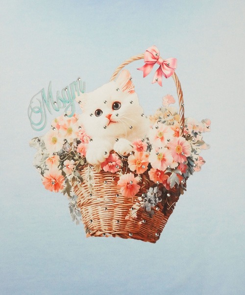 トレーナー スウェット MSGM FLOWER BASKET CAT スウェットシャツ レディースの画像