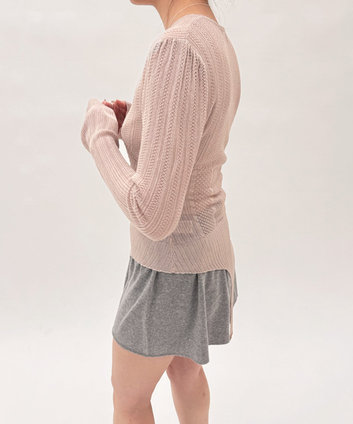 ニット セーター 「EMILY ODA/エミリーオダ」Long Sleeve Lace Bodysuit レディースの画像