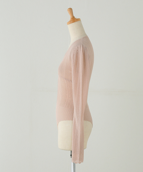 ニット セーター 「EMILY ODA/エミリーオダ」Long Sleeve Lace Bodysuit レディースの画像