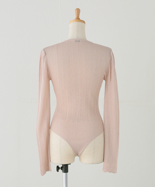 ニット セーター 「EMILY ODA/エミリーオダ」Long Sleeve Lace Bodysuit レディースの画像