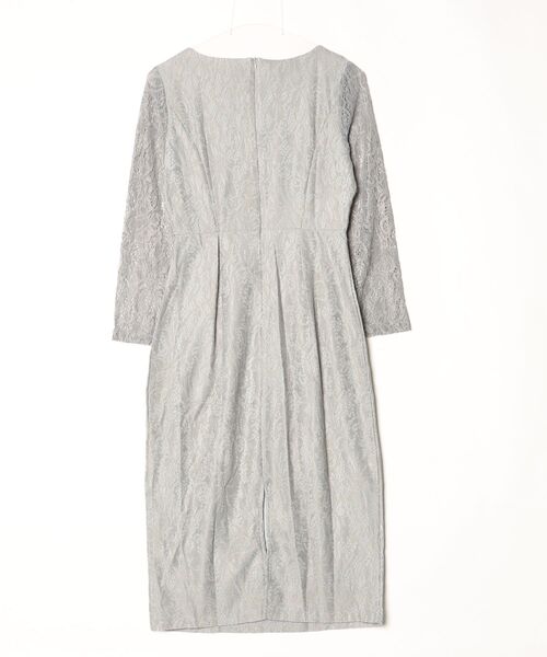 「Lace Ladies」 長袖ワンピース M グレー レディース_画像2