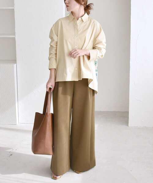 「quaranciel」 長袖シャツ ONE SIZE ベージュ レディース_画像2