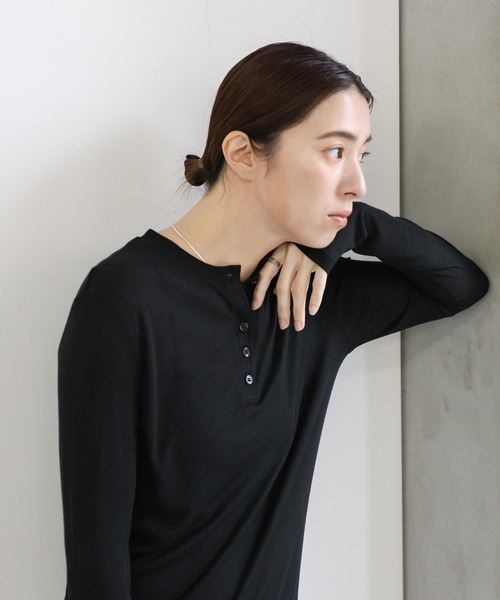 「select MOCA」 長袖カットソー FREE グレー レディース_画像8