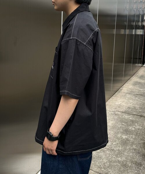 「WHO'S WHO gallery」 「KOOKY’N」半袖シャツ FREE ブラック メンズ_画像6