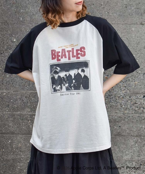 The Beatles tシャツ 半袖 THE BEATLESツアーラグランTシャツ