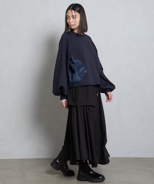 「MARECHAL TERRE」 スウェットカットソー MEDIUM ブラック レディース_画像4