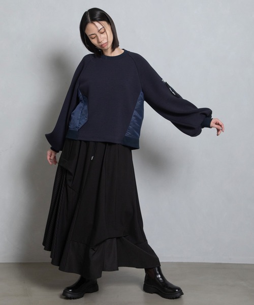 「MARECHAL TERRE」 スウェットカットソー MEDIUM ブラック レディース_画像5