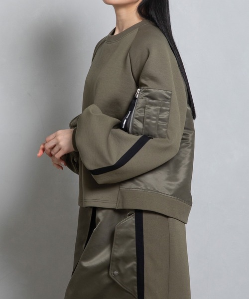 「MARECHAL TERRE」 スウェットカットソー MEDIUM ブラック レディース_画像9