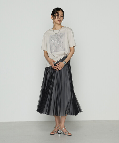 「COMME CA」 半袖Tシャツ 11号 ブラック レディース_画像7