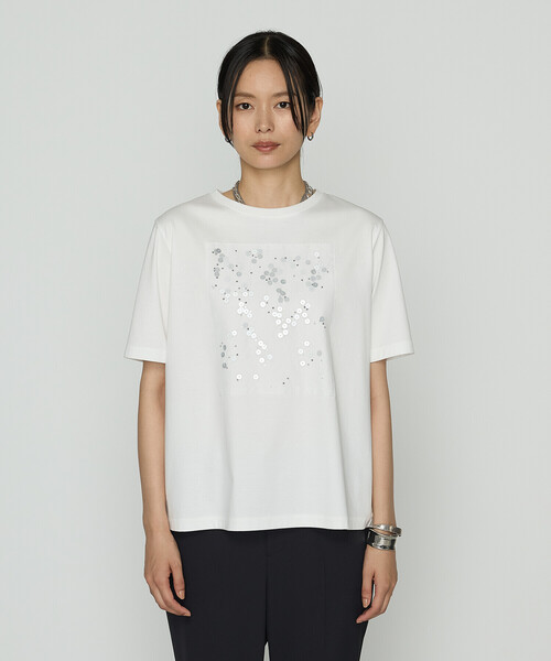 「COMME CA」 半袖Tシャツ 11号 ブラック レディース_画像9