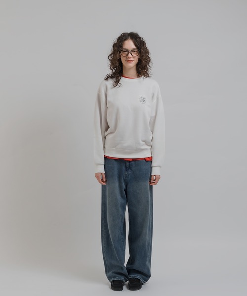「MUHET」 スウェットカットソー MEDIUM オフホワイト レディース_画像2