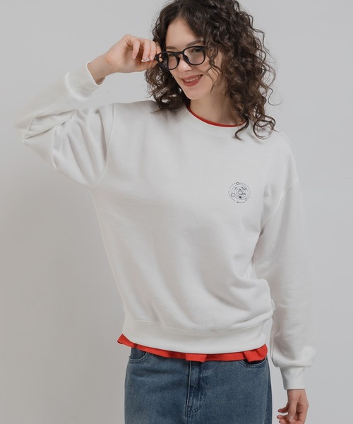 「MUHET」 スウェットカットソー MEDIUM オフホワイト レディース_画像6