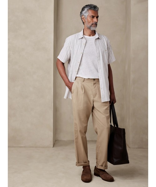 「BANANA REPUBLIC FACTORY STORE」 半袖シャツ X-LARGE オフホワイト メンズ_画像5