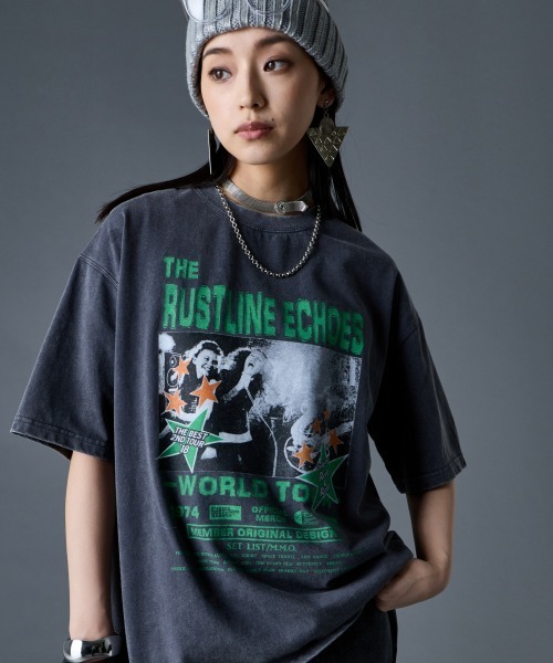 GEVS.（ジェイヴィス） tシャツ 半袖 綿100％ヴィンテージプリントT