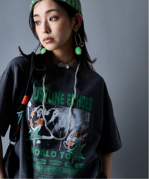 GEVS.（ジェイヴィス） tシャツ 半袖 綿100％ヴィンテージプリントT