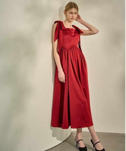 eradie エラディエ DoubleShoulder Ribbon Dress ERADIE（エラディエ） ワンピース Double-Shoulder Ribbon Dress