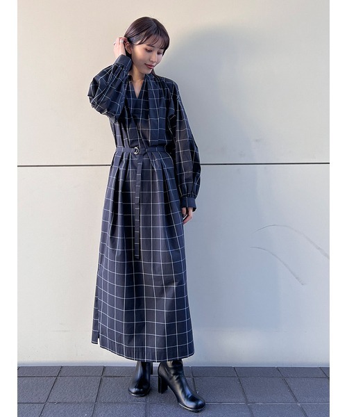 「MIESROHE」 シャツワンピース 1 ブラック レディース_1