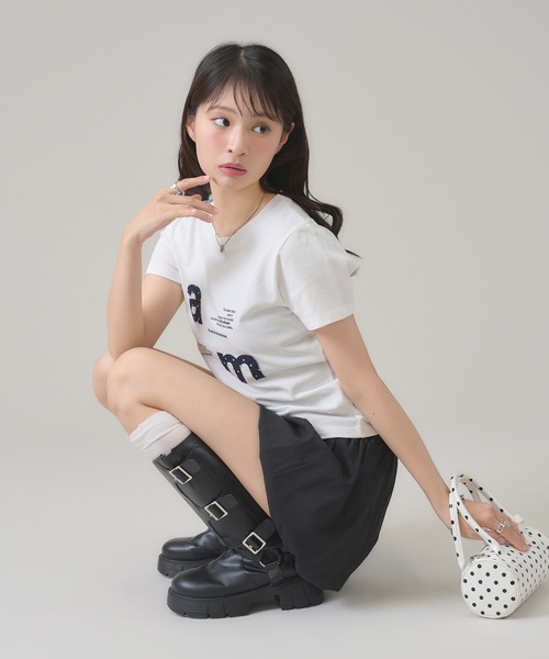 ALD1 ジュンソ 韓国POPUP レイヤードTシャツ apres jour mignon（アプレジュールミニョン） tシャツ 半袖