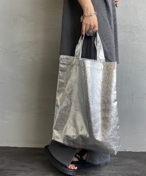 「BINDU」 ハンドバッグ ONE SIZE シルバー レディース_画像5
