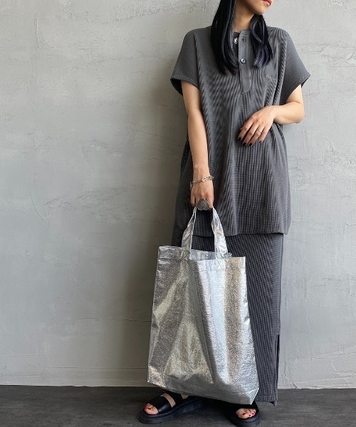 「BINDU」 ハンドバッグ ONE SIZE シルバー レディース_画像9