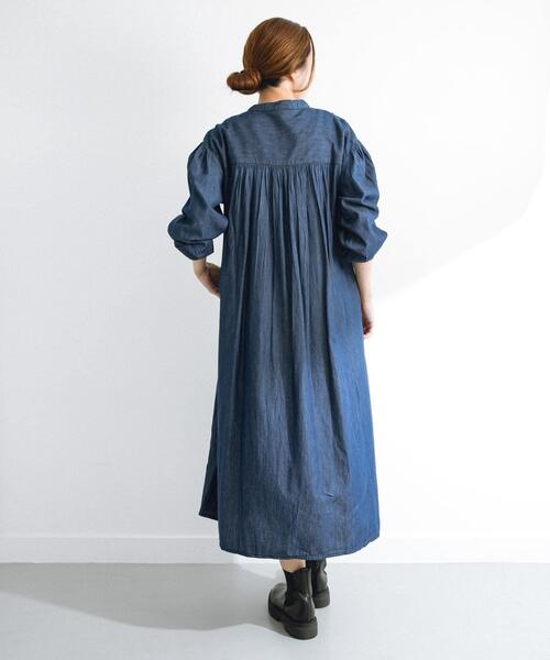 URBAN RESEARCH Sonny Label 長袖ワンピース FREE ライトインディゴ 