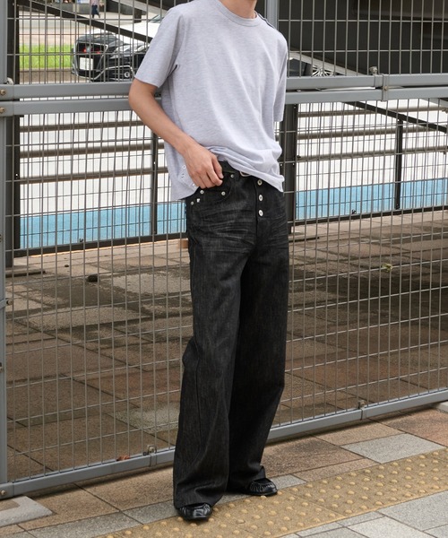 Perushuリジットデニム Perushu ジーンズ Button Fly Rigid Denim Pants／ボタンフライト