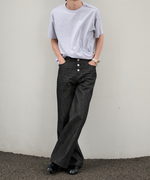 Perushuリジットデニム Perushu ジーンズ Button Fly Rigid Denim Pants／ボタンフライト