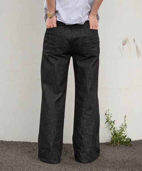 Perushu ジーンズ Button Fly Rigid Denim Pants／ボタンフライト 