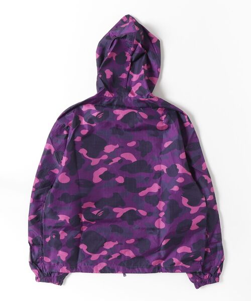 A BATHING APE ナイロンジャケット 紫色 A BATHING APE（アベイシングエイプ） ミリタリージャケット モッズ