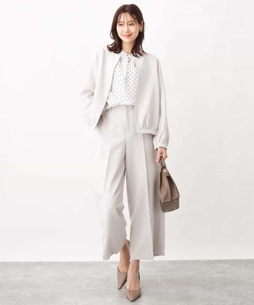 「MK MICHEL KLEIN」 長袖ブラウス 38 ホワイト レディース_画像6