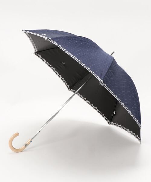 POLO RALPH LAUREN 傘 晴雨兼用傘 ”ドット×裾刺繍” レディース