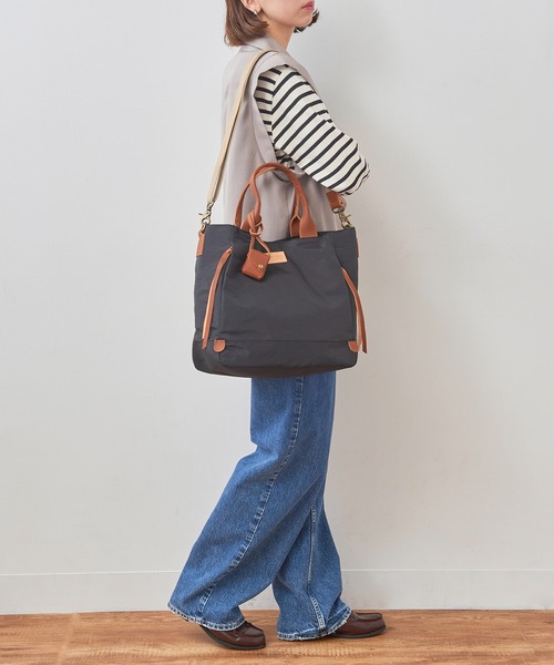 toleur トーラ 2WAY トートバック レザー キャンバス ブラック 自立