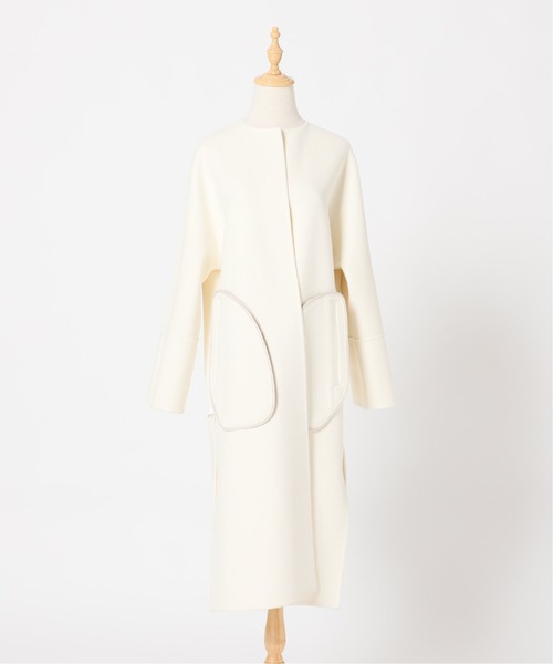 IENA（イエナ） SUPER160 Wフェイスノーカラーコート◇ : ZOZOTOWN