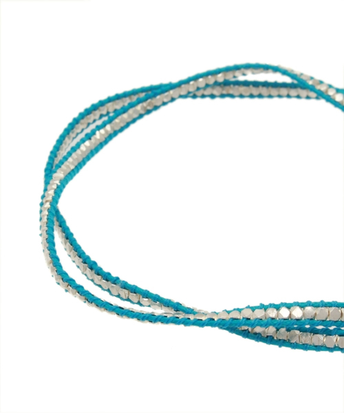 【ブランド】 ブレスレット Silver Beads Narrow Wrap Bracelet_blue(Long) ZOZOTOWN PayPayモール店 - 通販 - PayPayモール のサリーポ