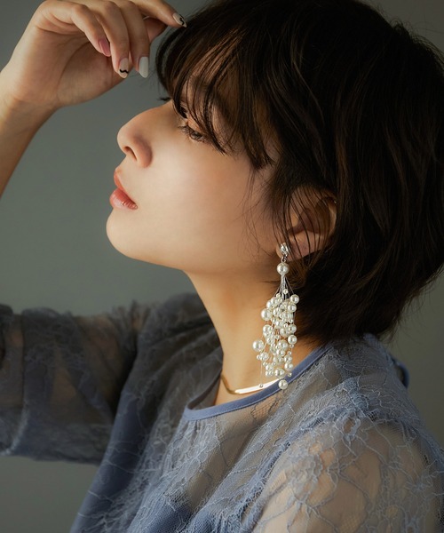 niana ピアス かすみ草パールイヤリング レディース : ZOZOTOWN Yahoo 