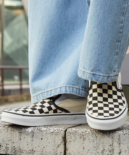 スニーカー VANS/ヴァンズ USA CLASSIC SLIP-ON クラシックスリッポン/チェッカーフラッグ