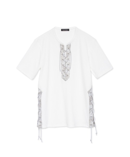 TORNADO MART tシャツ MART∴リブボタニカルコンビレースUP