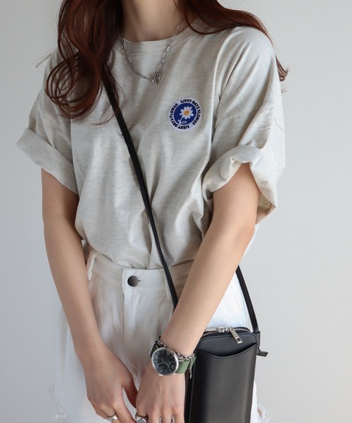 tシャツ エンブレム風ワッペンＴシャツ レディース ワッペンTシャツ [品番：GORW0007627]｜GORGE （ゴージ）の