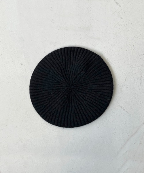 ベレー帽 Ganni Women's Structured Rib Beret Black A4430-099 ガニー GANNI ベレー帽 STRUCTURED RIB BERET レディース a4430