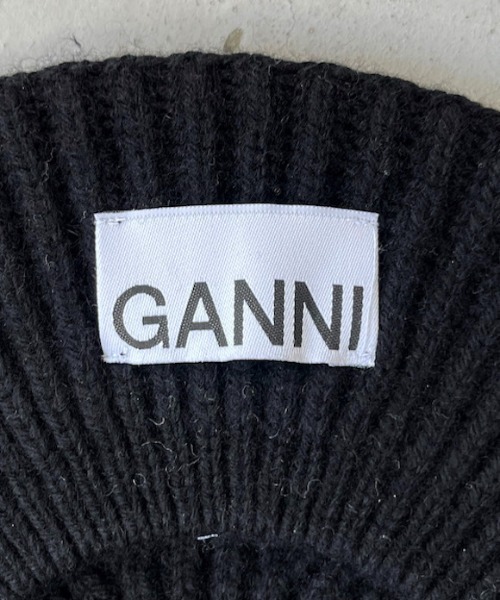 GANNI 帽子 ベレー帽 Structured Rib Beret レディース メンズ