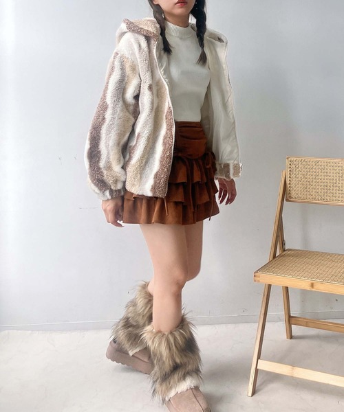 AS KNOW AS（アズノゥアズ） ブルゾン アウター ファーボリューム