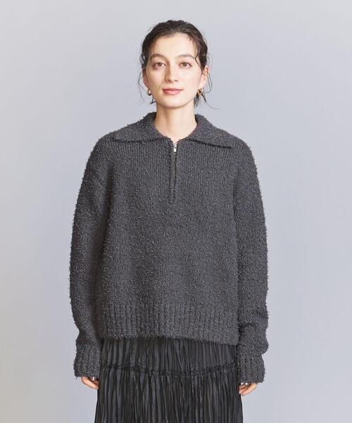 H BEAUTY&YOUTH ハーフジップ ニット サイズL 一旦4/17迄 BEAUTY＆YOUTH UNITED ARROWS ニット ハーフジップ ニット プル