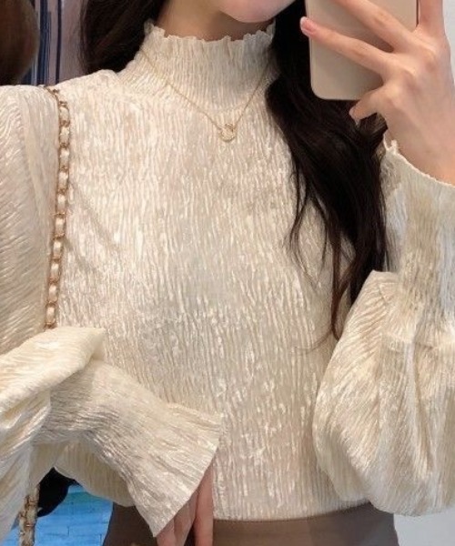 LANCETTI ベルベット ブラウス 洗える]二重織ガーゼドットブラウス(ブラウス・シャツ) | GIANNI