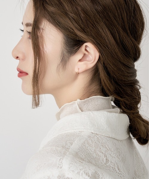 Jewel closet by L&Co. ピアス K18 フープ ピアス レディース メンズ