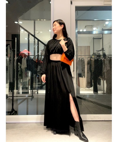 ALLSAINTS（オールセインツ） スカート CASANDRA DRAPED MAXI SKIRT