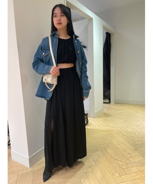 ALLSAINTS（オールセインツ） スカート CASANDRA DRAPED MAXI SKIRT