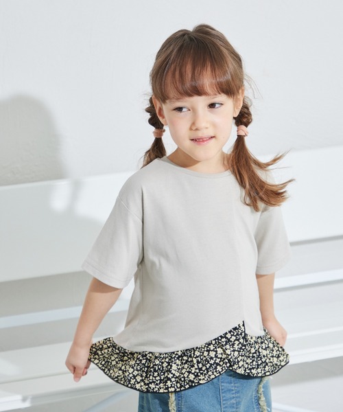 pairmanon（ペアマノン） tシャツ アシンメトリーデザイン 裾フリル